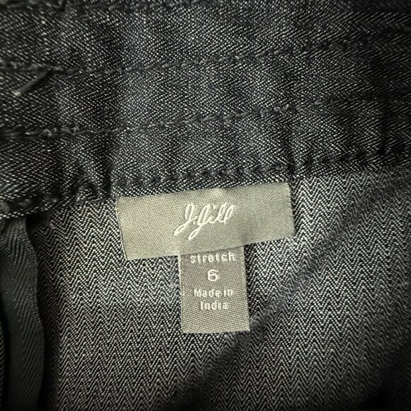 J. Jill Stretch A-Line Skirt Size 6 Gray Polyester Viscose Blend - Picture 3 of 9